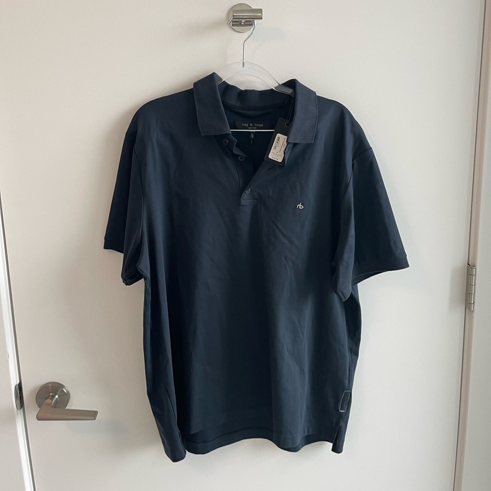 Rag & Bone Navy Polo Shirt